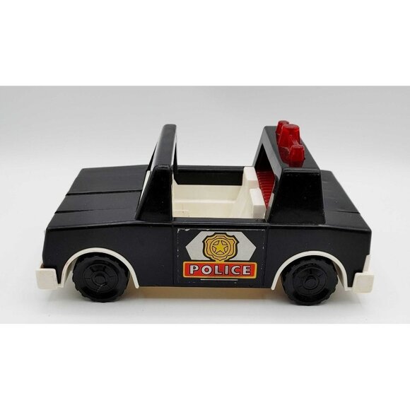 Vintage 1981, Fisher Price Husky Helicopter Police Car & Motorcycle/ 1 Cop - Picture 5 of 15